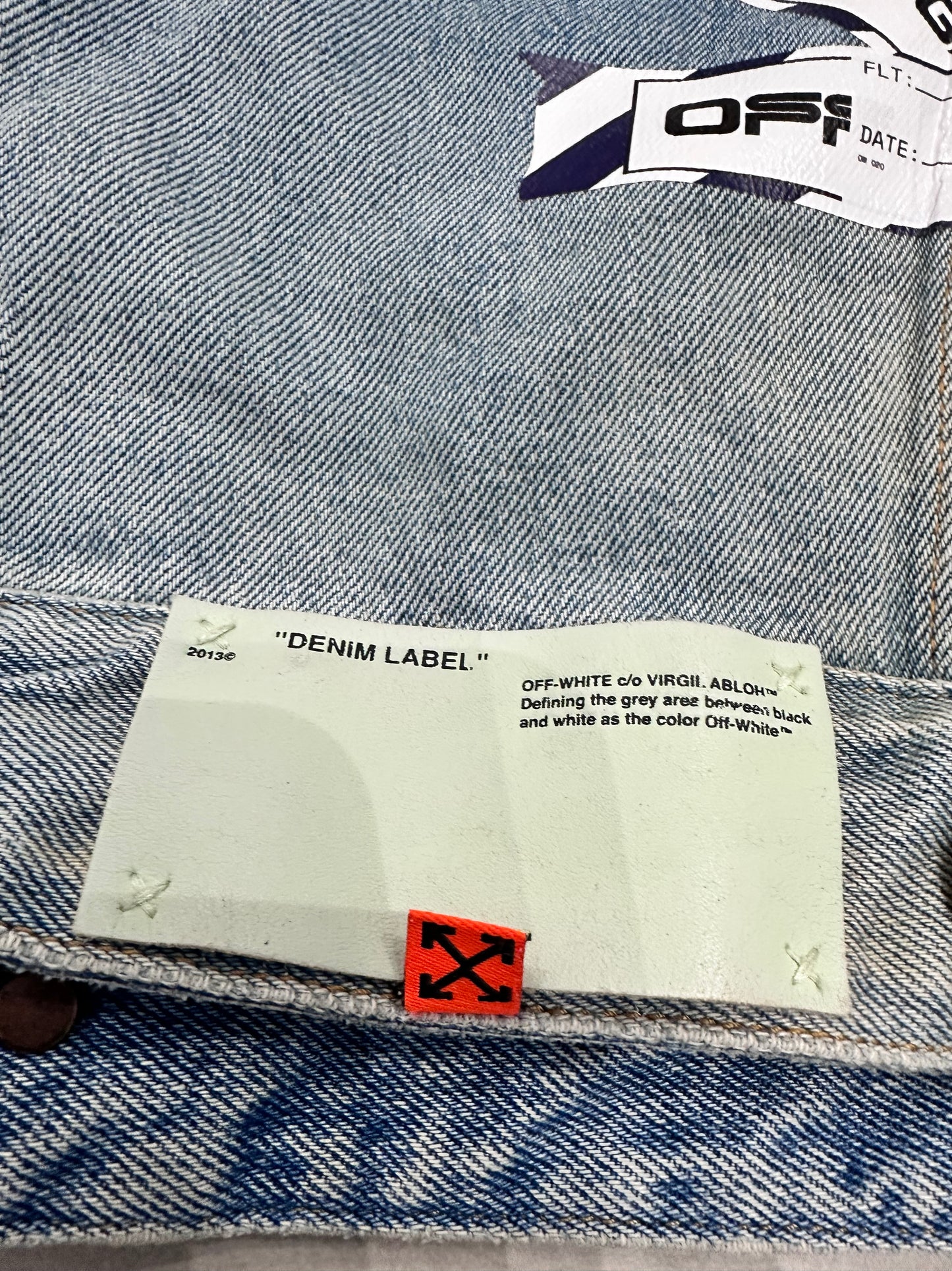 Giacca in jeans denim OFF WHITE