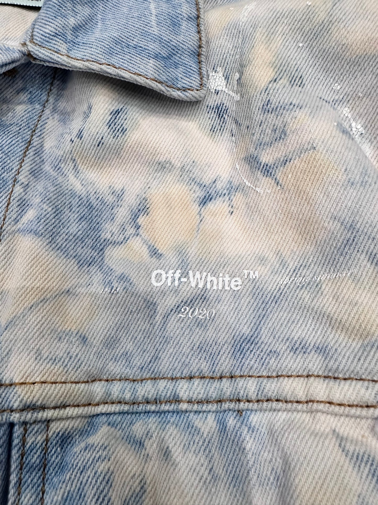 Giacca in jeans denim OFF WHITE