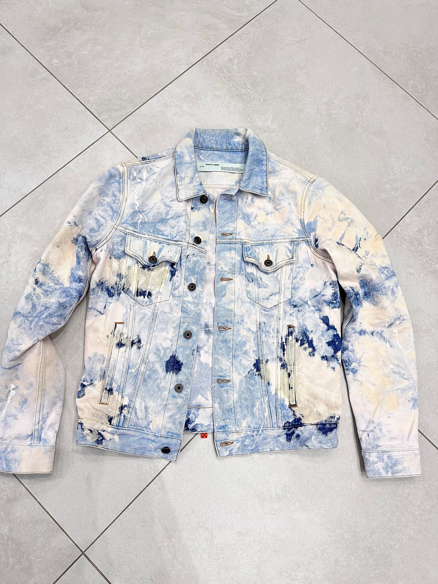 Giacca in jeans denim OFF WHITE