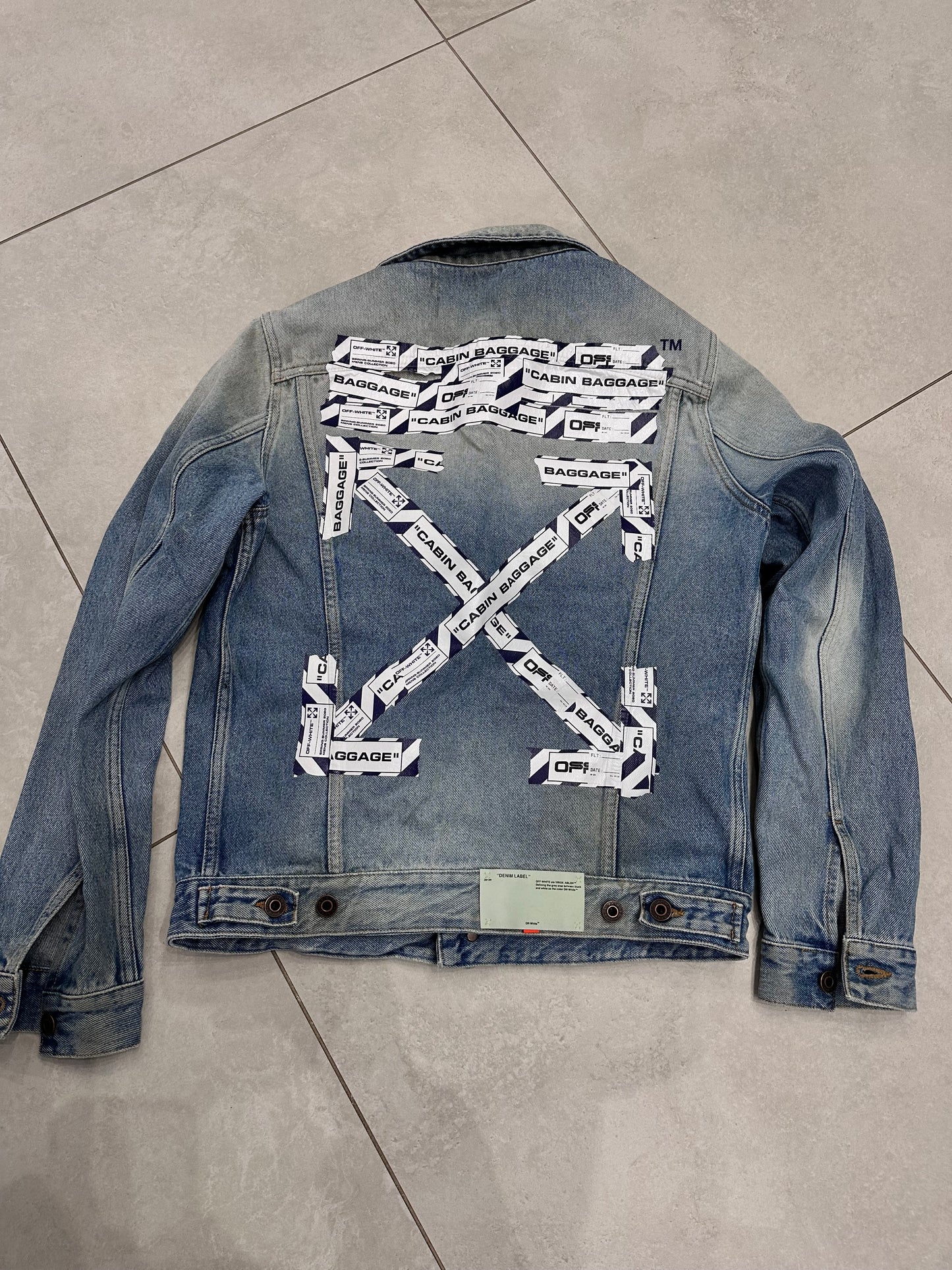 Giacca in jeans denim OFF WHITE