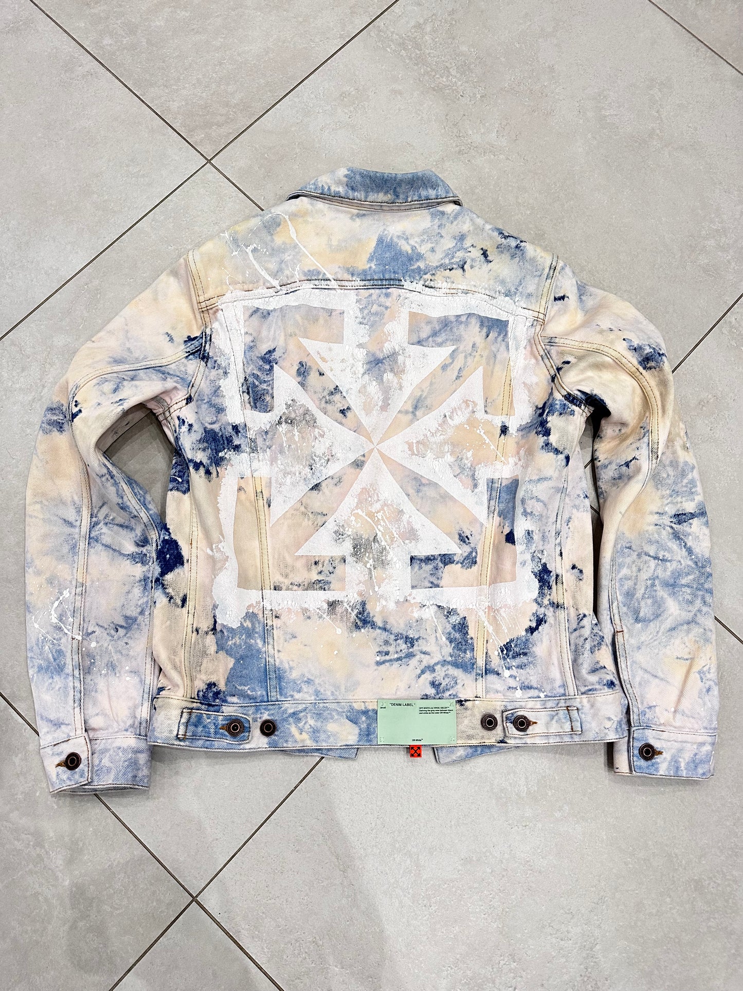 Giacca in jeans denim OFF WHITE