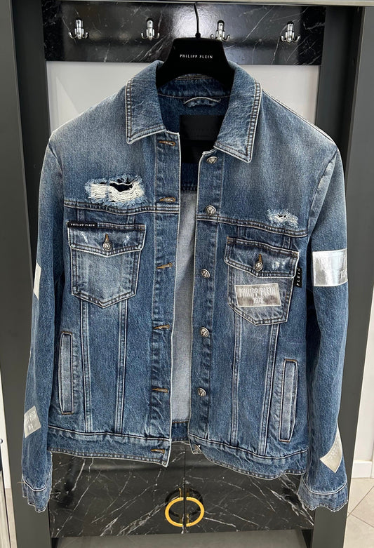 Giacca in jeans denim philipp plein