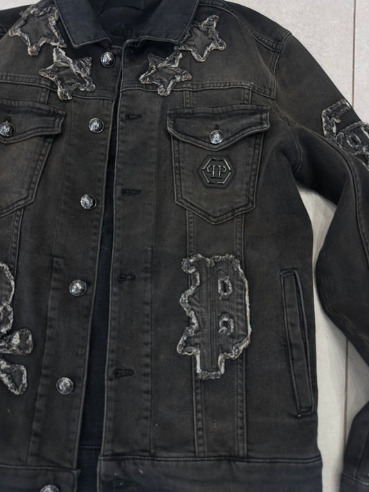 Giacca in denim philipp plein