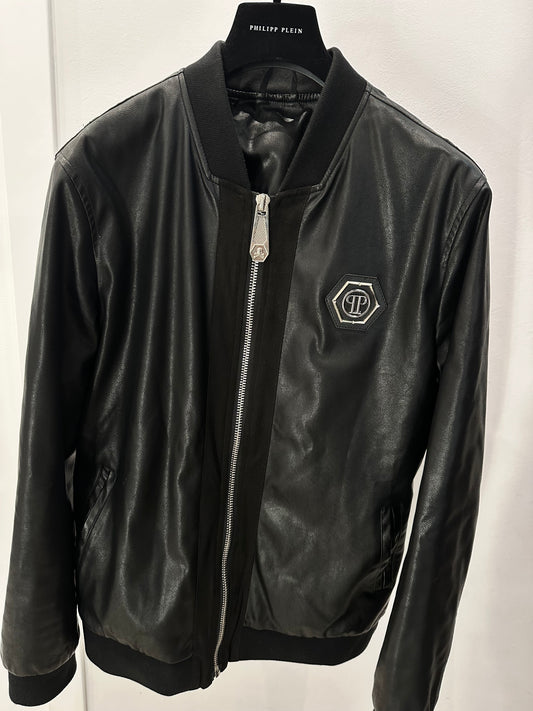 Bomber in pelle philipp plein