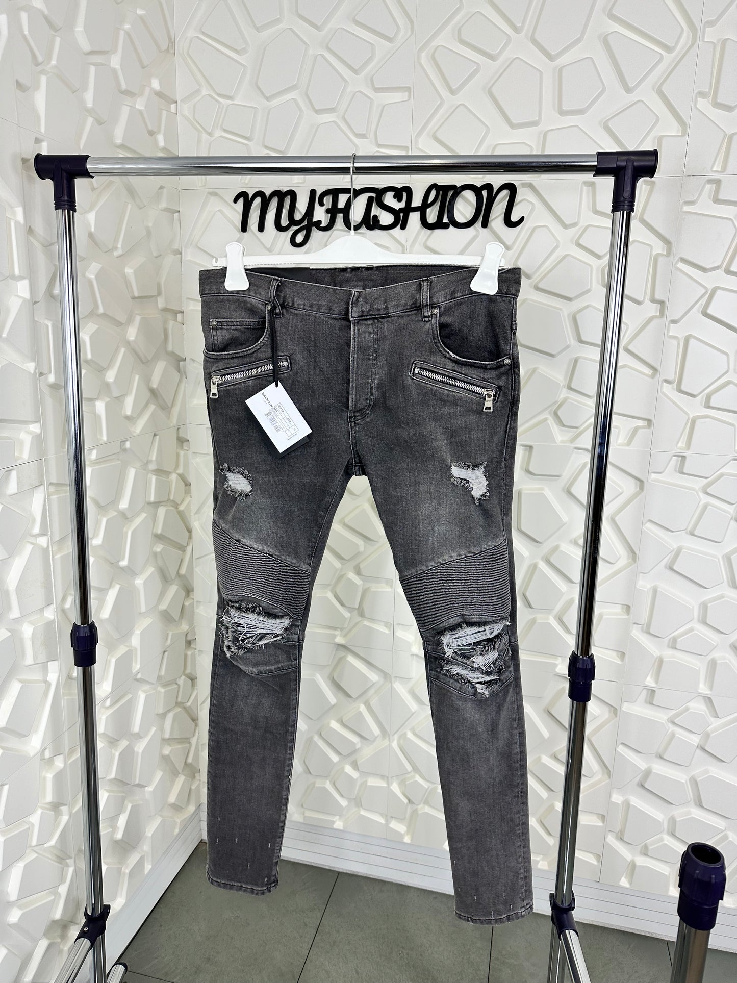 Jeans balmain grigio