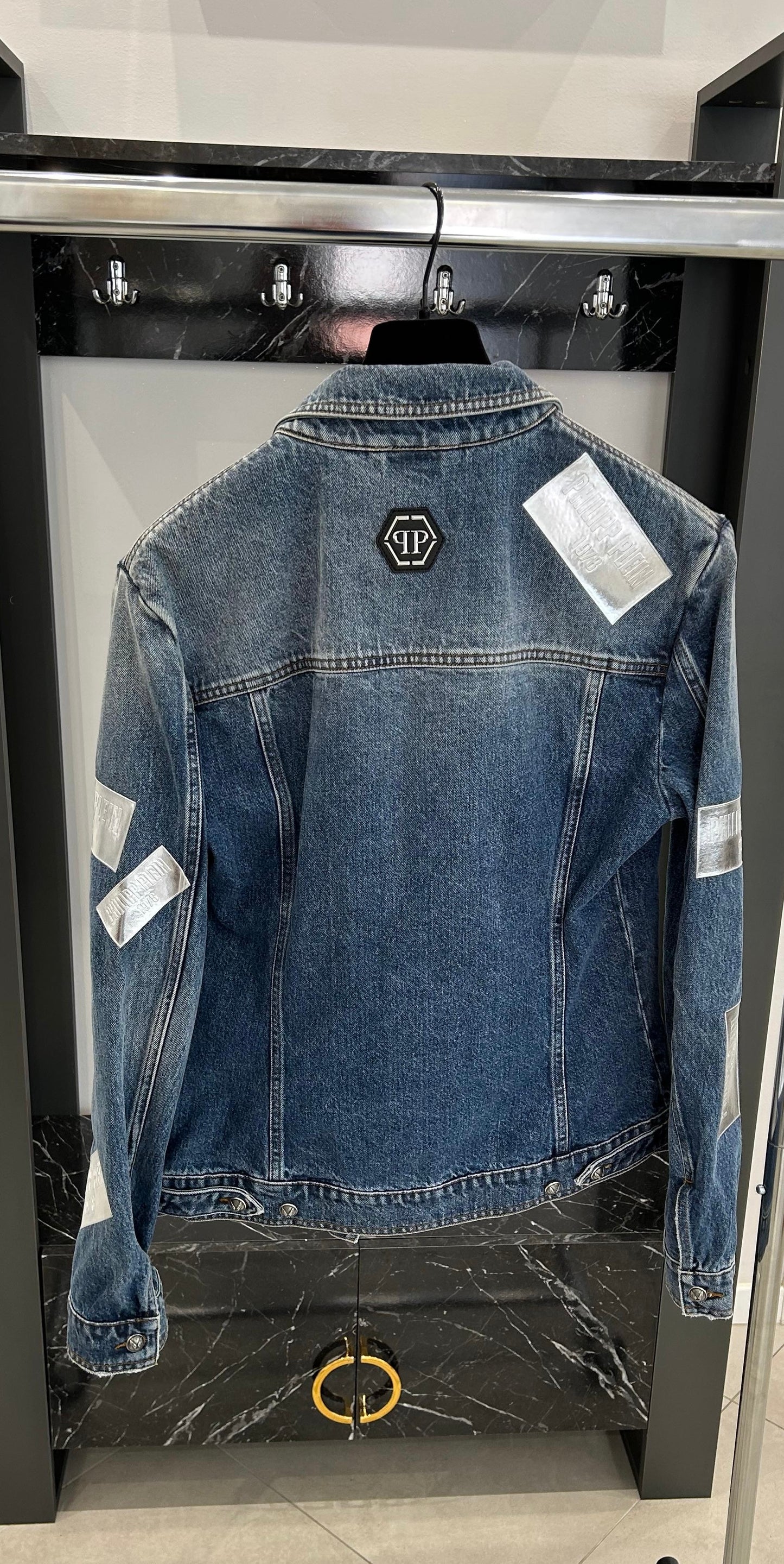 Giacca in jeans denim philipp plein