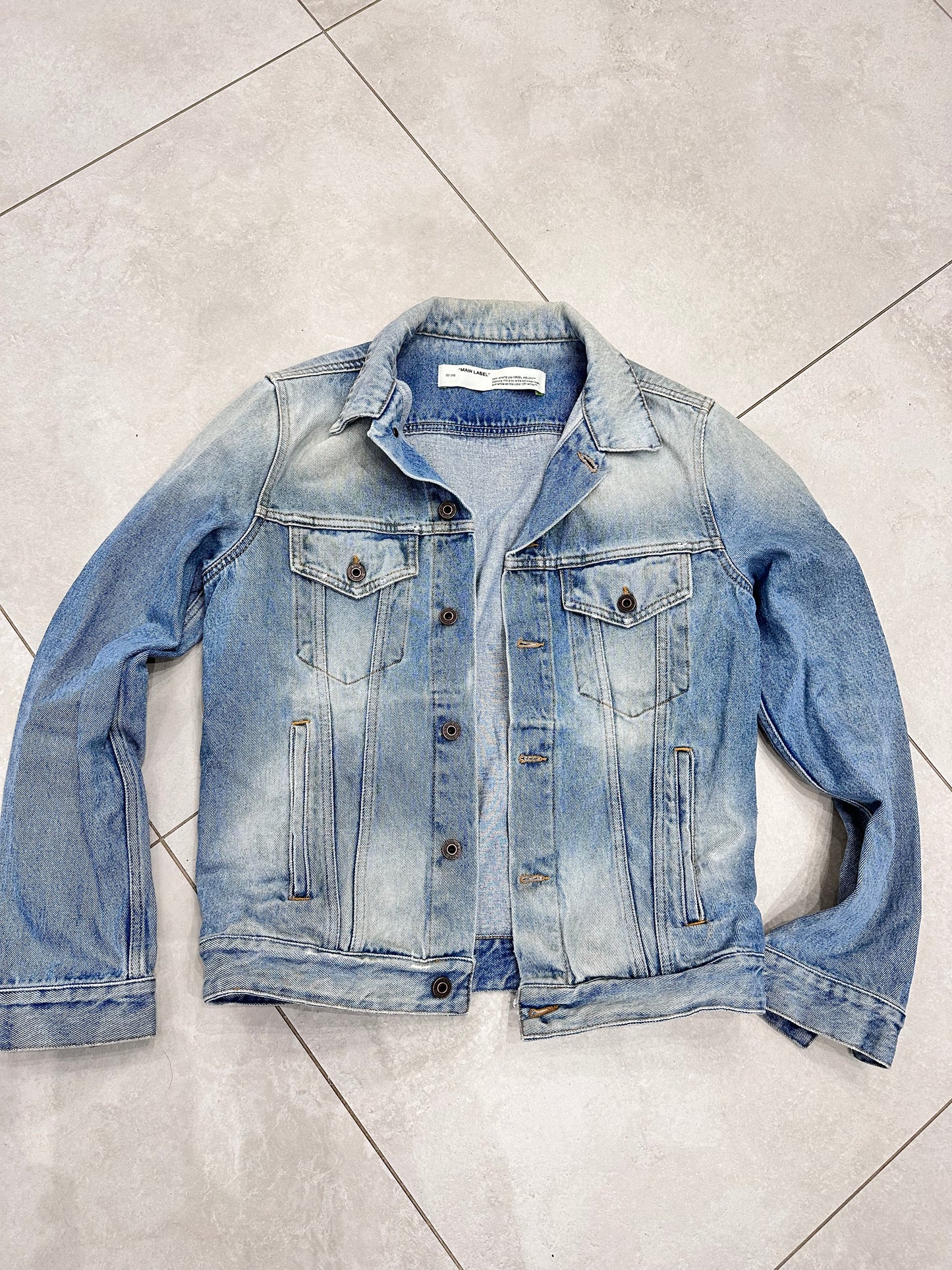 Giacca in jeans denim OFF WHITE